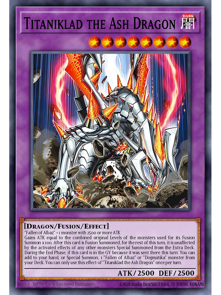 Titaniklad the Ash Dragon - CH01-EN046 - Ultra Rare 1st Edition 1
