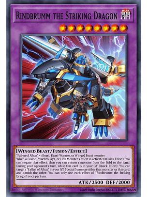 Rindbrumm the Striking Dragon - CH01-EN049 - Ultra Rare 1st Edition