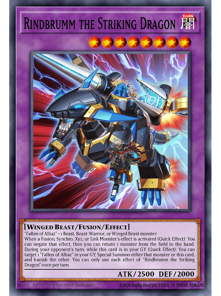 Rindbrumm the Striking Dragon - CH01-EN049 - Ultra Rare 1st Edition 1