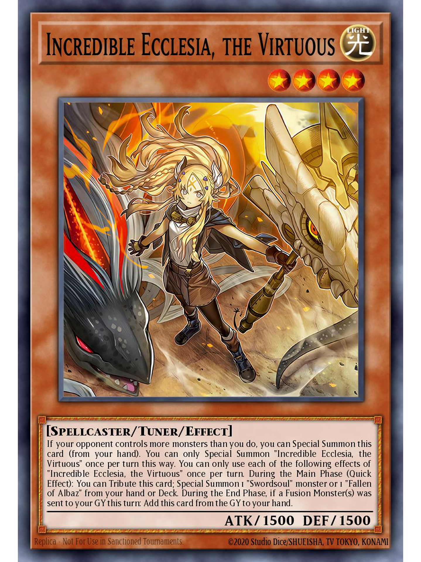 Incredible Ecclesia, the Virtuous - CH01-EN002 - Ultra Rare 1st Edition 1