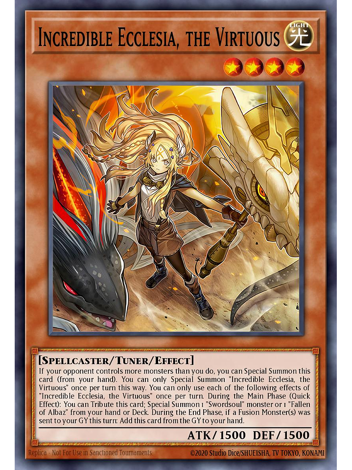 Incredible Ecclesia, the Virtuous - CH01-EN002 - Ultra Rare 1st Edition 1