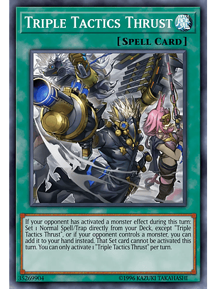 Triple Tactics Thrust - CH01-EN030 - Starlight Rare 1st Edition