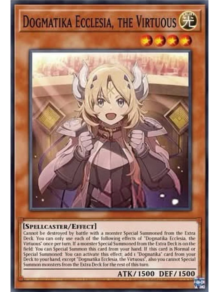 Dogmatika Ecclesia, the Virtuous - CH01-EN014 - Starlight Rare 1st Edition 1