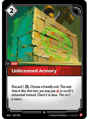 023/298 U nlicensed Armory