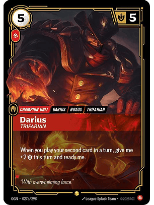 027a/298 (Alternate Art) Darius - Trifarian