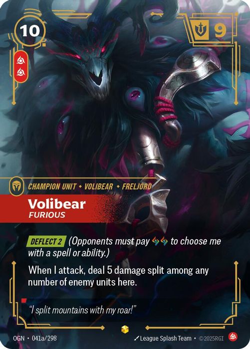Volibear, Furious - 041/298 - Epic (Inglés Foil NM)