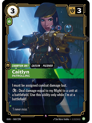 068/298 R Caitlyn - Patrolling
