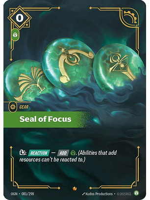 081/298 Epic Seal of Focus