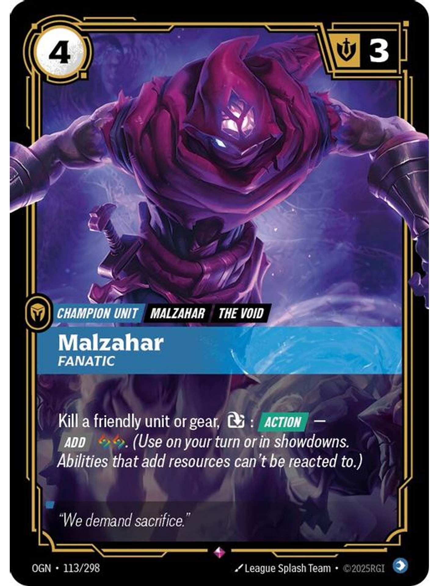 113/298 R Malzahar - Fanatic 1