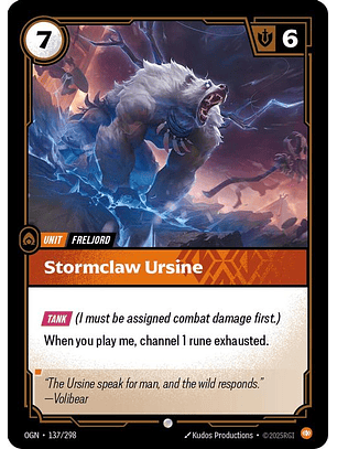 137/298 C Stormclaw Ursine