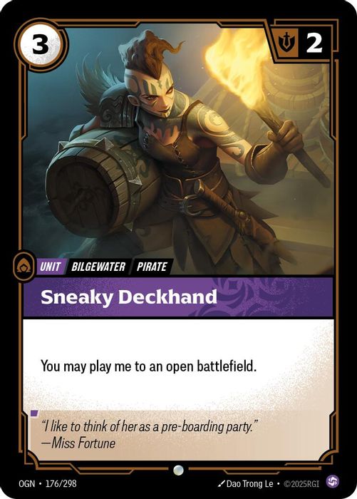 176/298 C Sneaky Deckhand