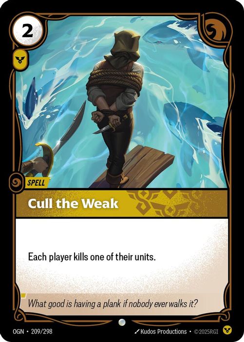 209/298 C Cull the Weak