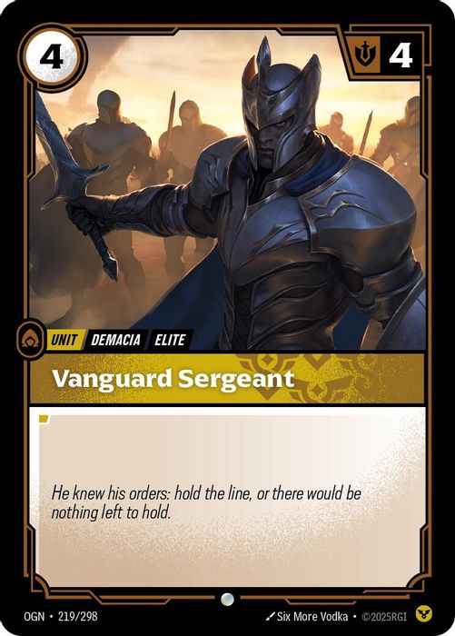 219/298 C Vanguard Sergeant