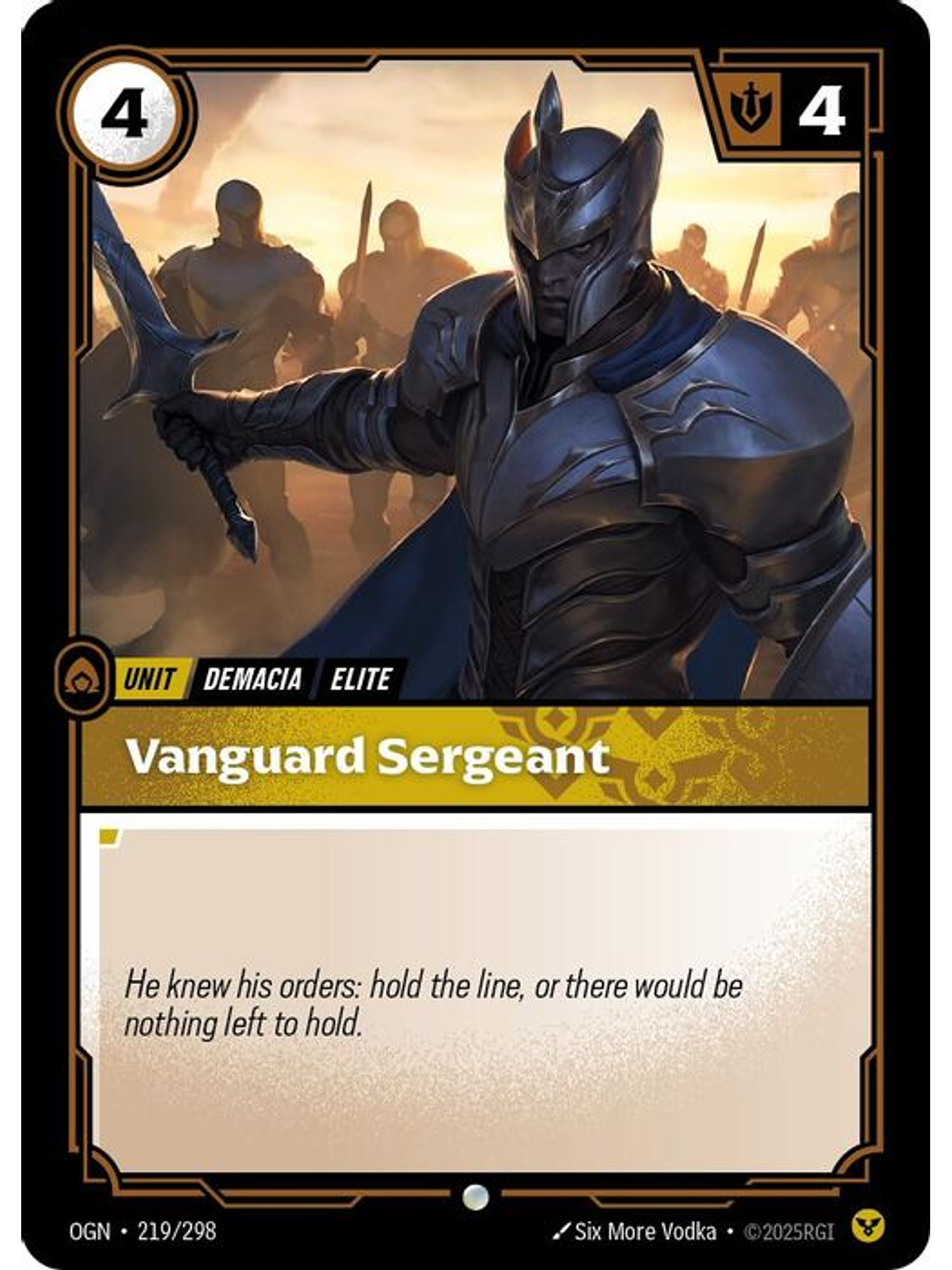 219/298 C Vanguard Sergeant 1