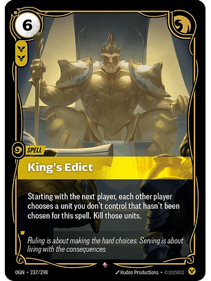 237/298 R King's Edict