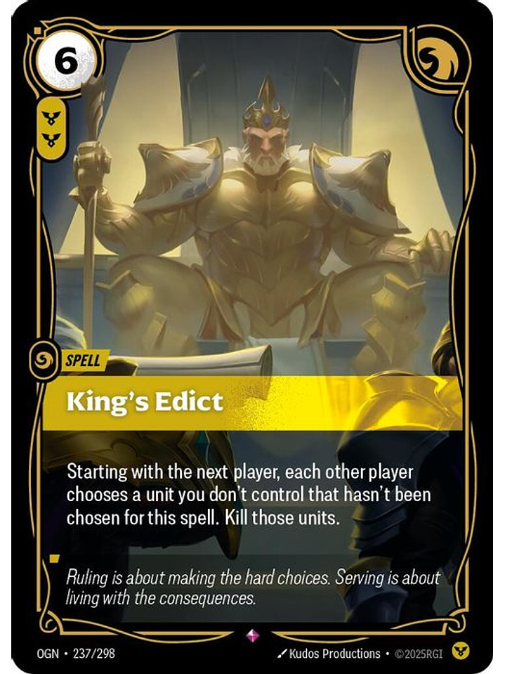 237/298 R King's Edict 1