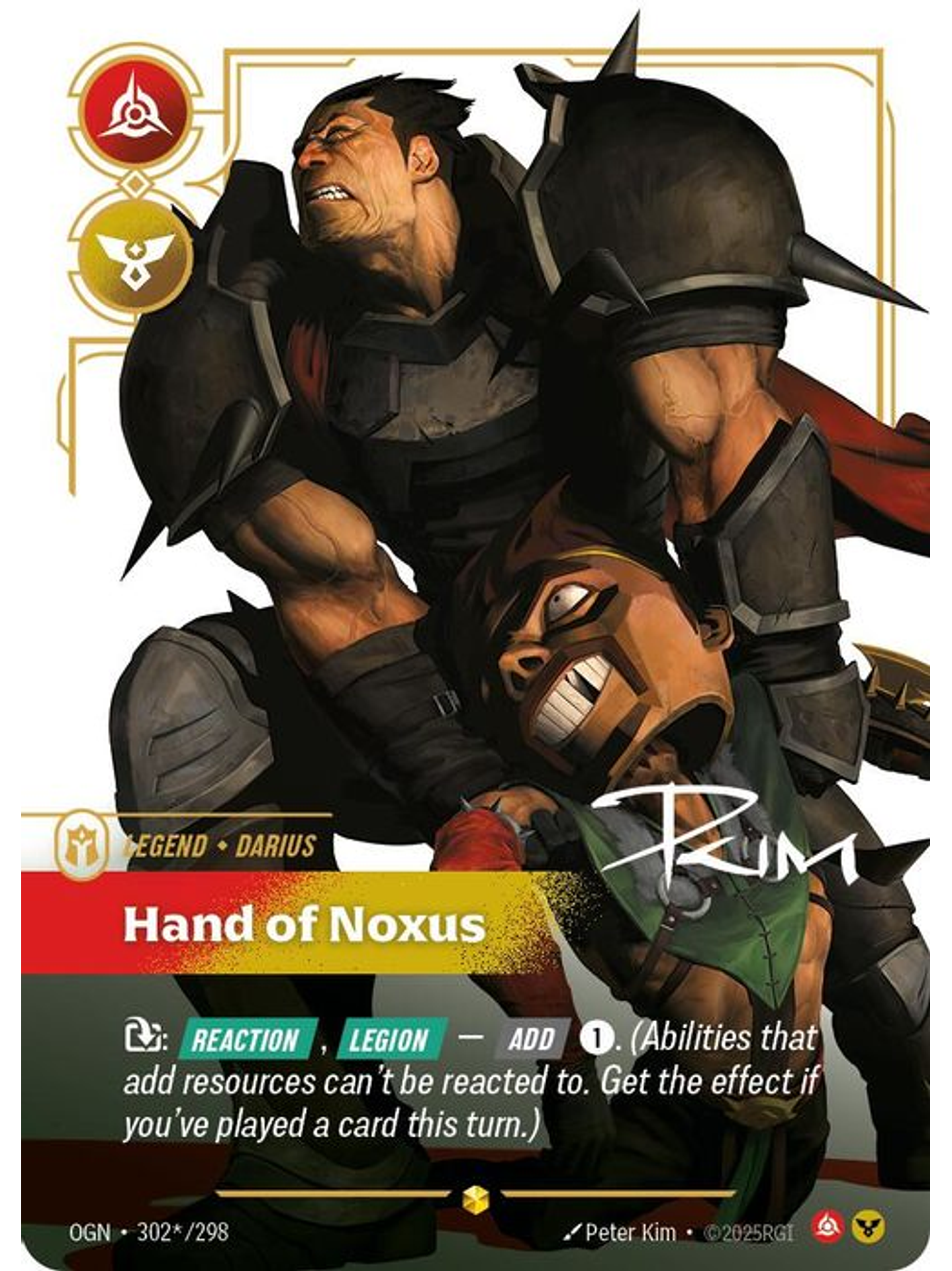 302*/298 (Alternate Art) Darius - Hand of Noxus 1
