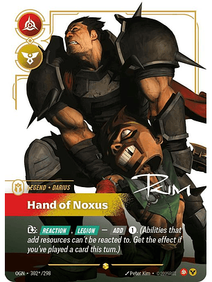 302*/298 (Alternate Art) Darius - Hand of Noxus