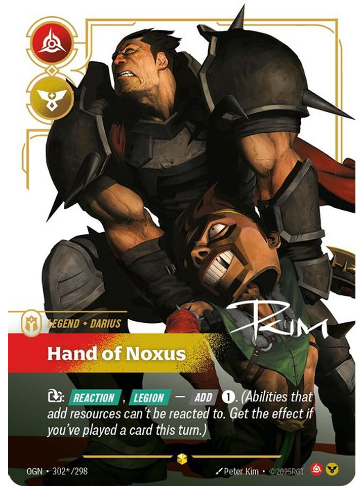 302*/298 (Alternate Art) Darius - Hand of Noxus 1