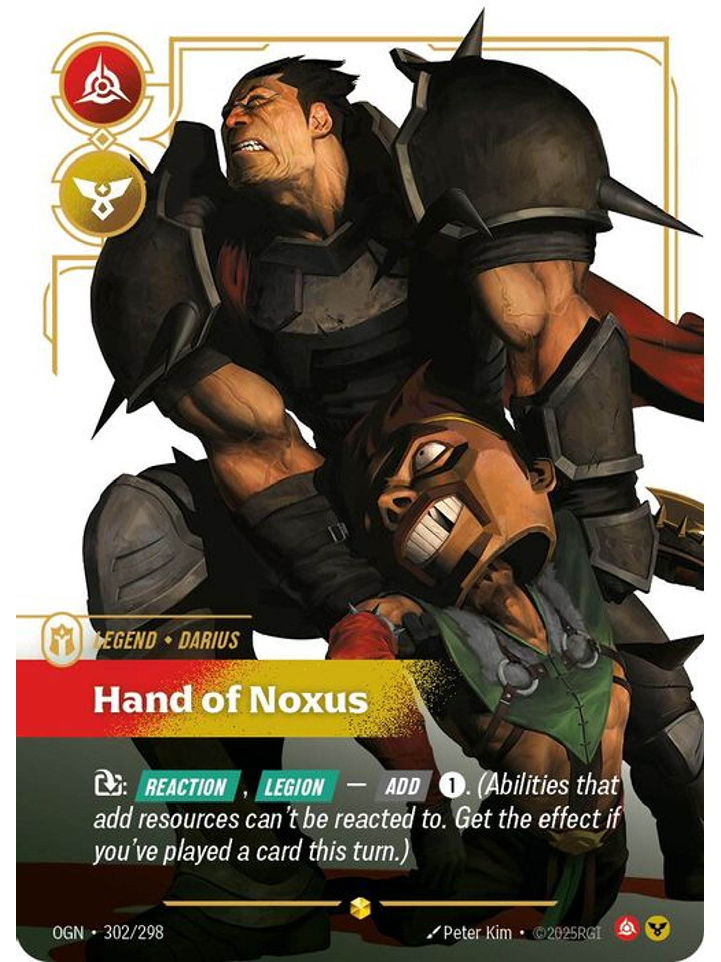 302/298 (Alternate Art) Darius - Hand of Noxus (Overnumbered) 1