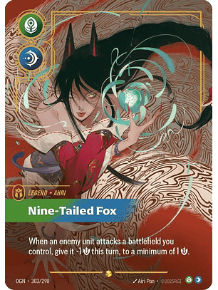 303/298 (Alternate Art) Ahri - Nine-Tailed Fox (Overnumbered)