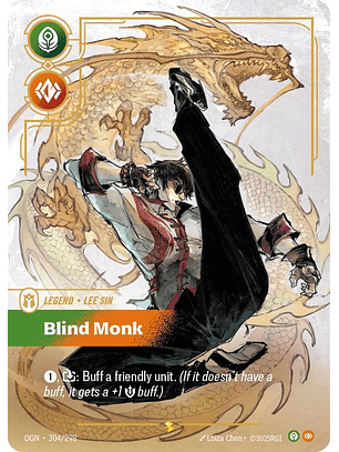 304/298 (Alternate Art) Lee Sin - Blind Monk (Overnumbered)