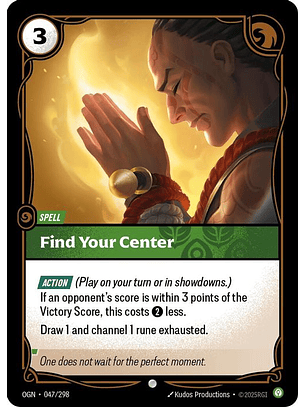 047/298 C Find Your Center (FOIL)