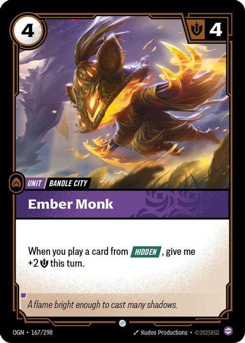 167/298 C Ember Monk (FOIL)