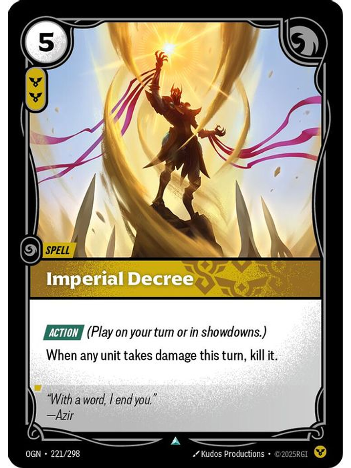 221/298 U Imperial Decree (FOIL) 1