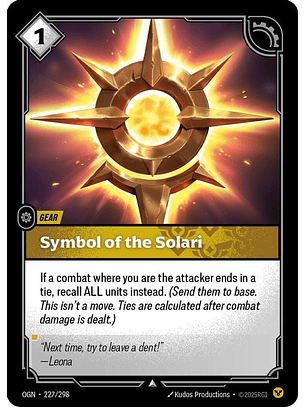 227/298 U Symbol of the Solari (FOIL)