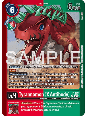 P-160 (Alternate Art) Tyrannomon (X Antibody)