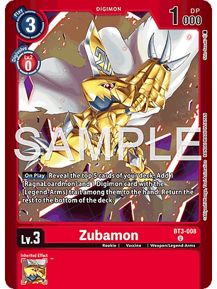 BT3-008 (Alternate Art) Zubamon