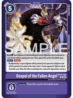 BT18-100 (Alternate Art) Gospel of the Fallen Angel