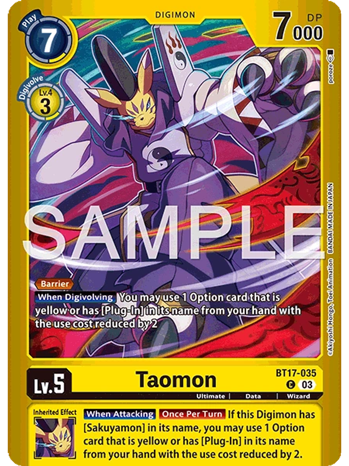 BT17-035 (Alternate Art) Taomon 1