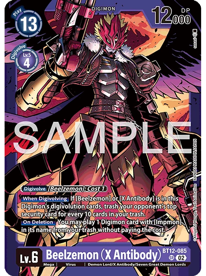 BT12-085 (Alternate Art) Beelzemon (X Antibody) 1