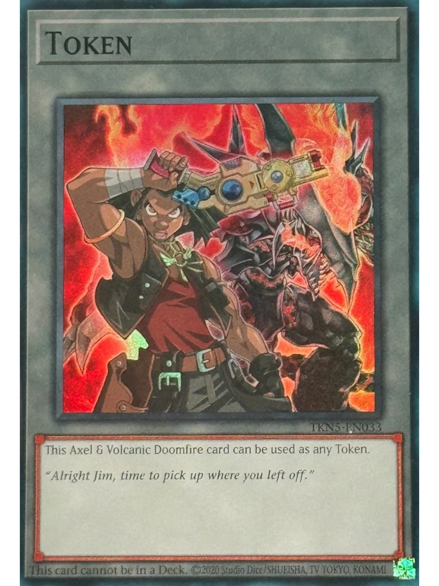 Token: Axel & Volcanic Doomfire - TKN5-EN033 - Super Rare 1st Edition (DOOD) 1