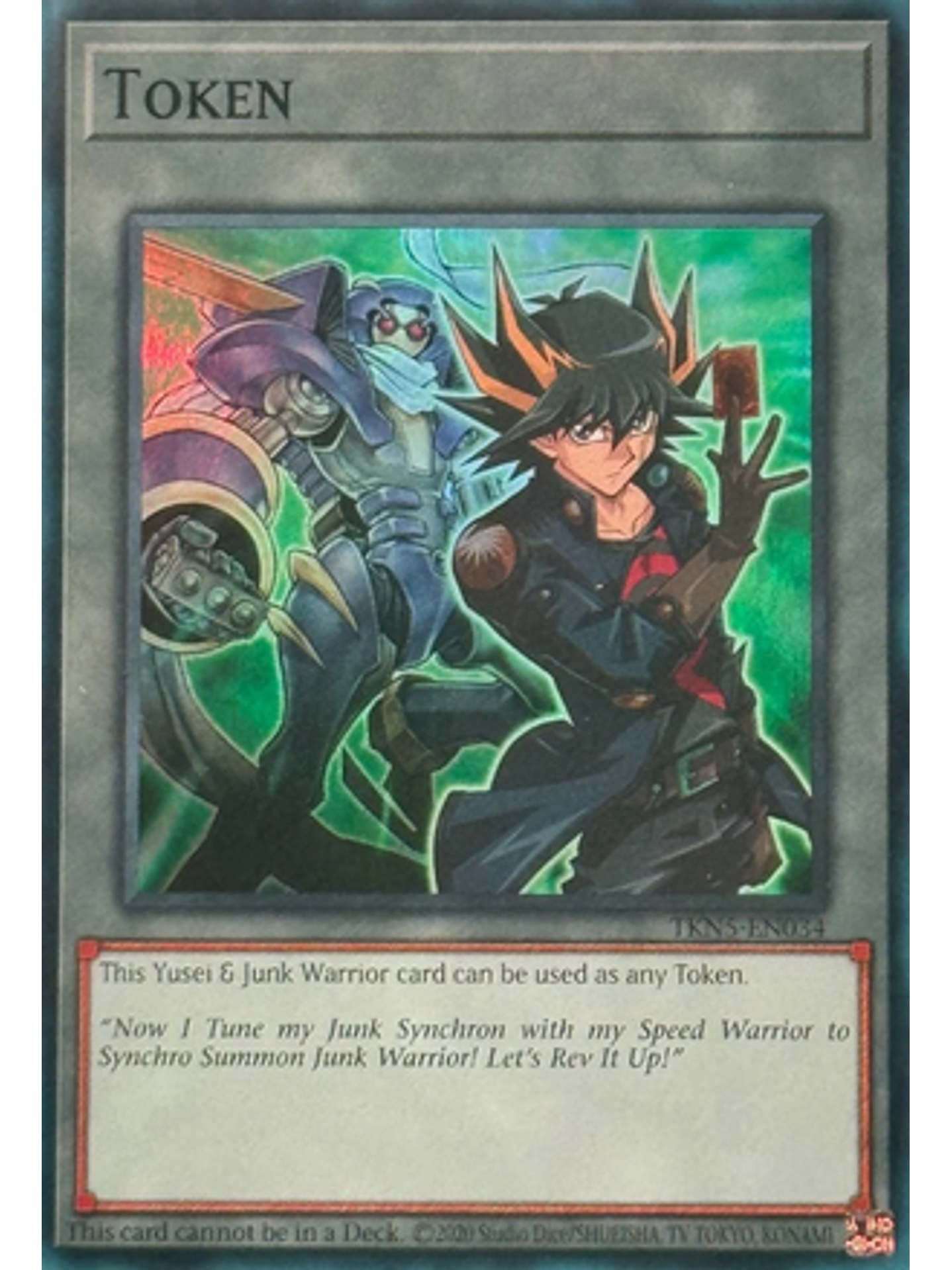 Token: Yusei & Junk Warrior - TKN5-EN034 - Super Rare 1st Edition (DOOD) 1