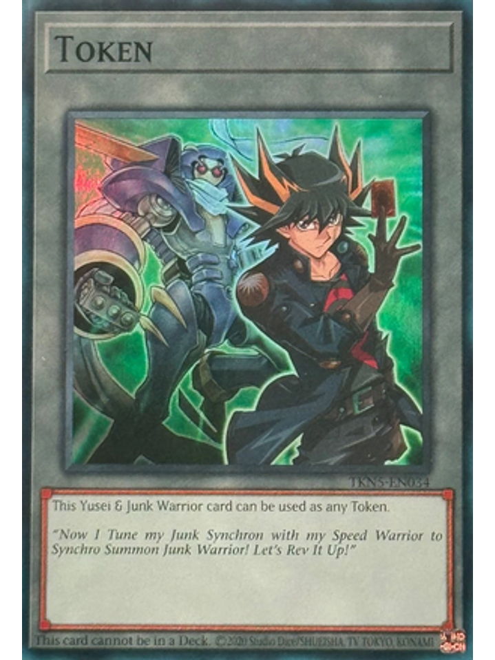 Token: Yusei & Junk Warrior - TKN5-EN034 - Super Rare 1st Edition (DOOD) 1