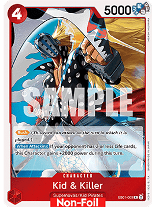 EB01-003 R Kid & Killer (Luffy Deck)