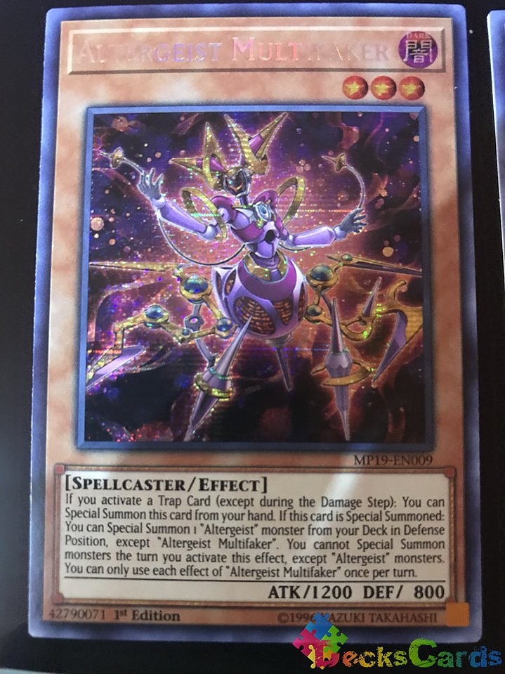 Altergeist Multifaker - MP19-EN009 - Prismatic Secret Rare 1st Edition 1