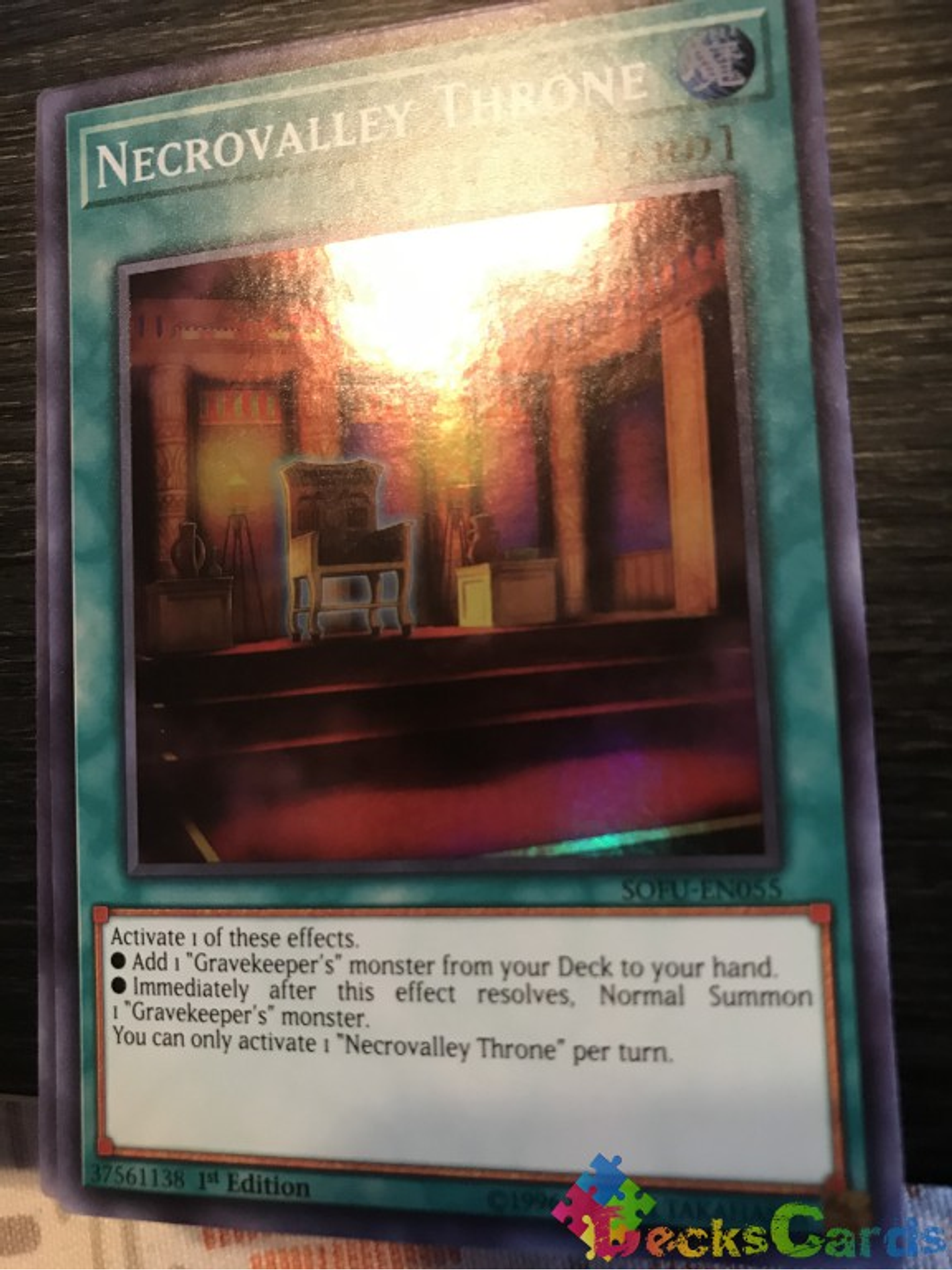 Necrovalley Throne - SOFU-EN055 - Super Rare 1st Edition 1