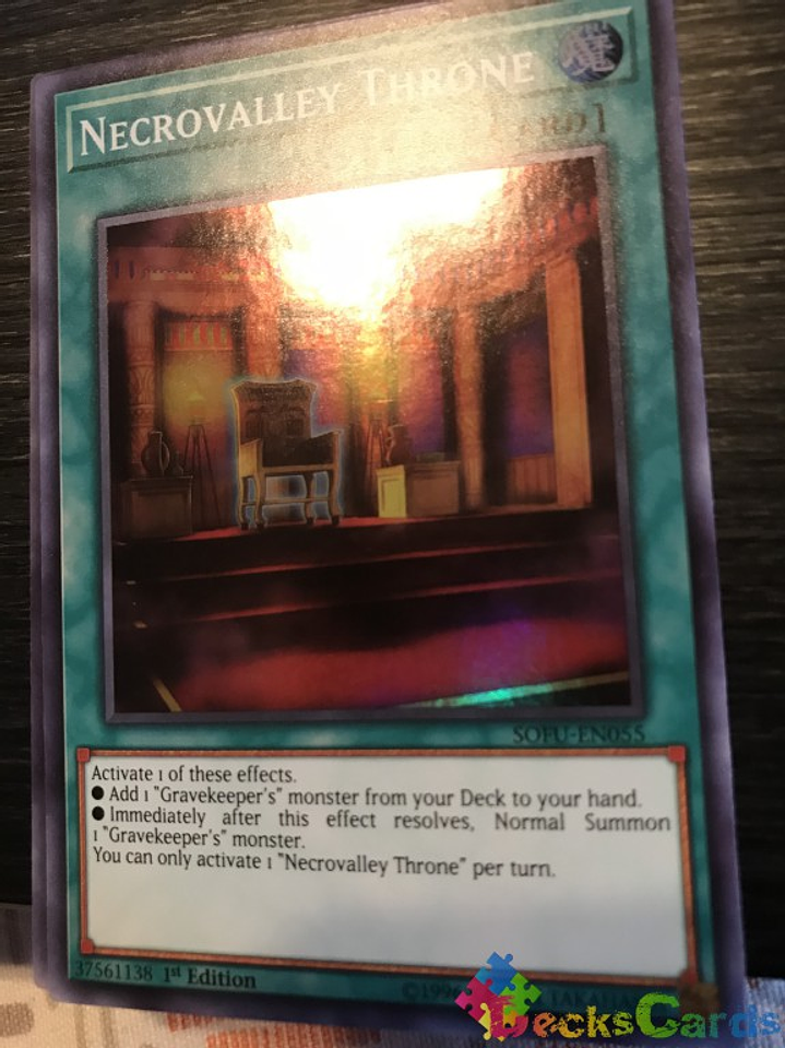 Necrovalley Throne - SOFU-EN055 - Super Rare 1st Edition 1