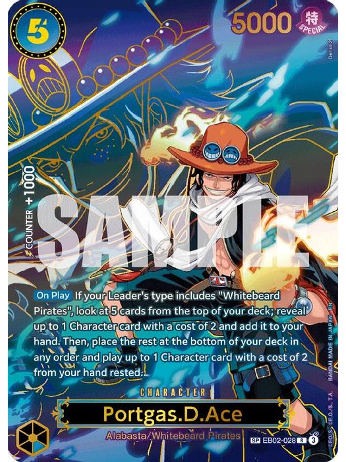 EB02-028 (Special Rare) Portgas.D.Ace (SP) 1