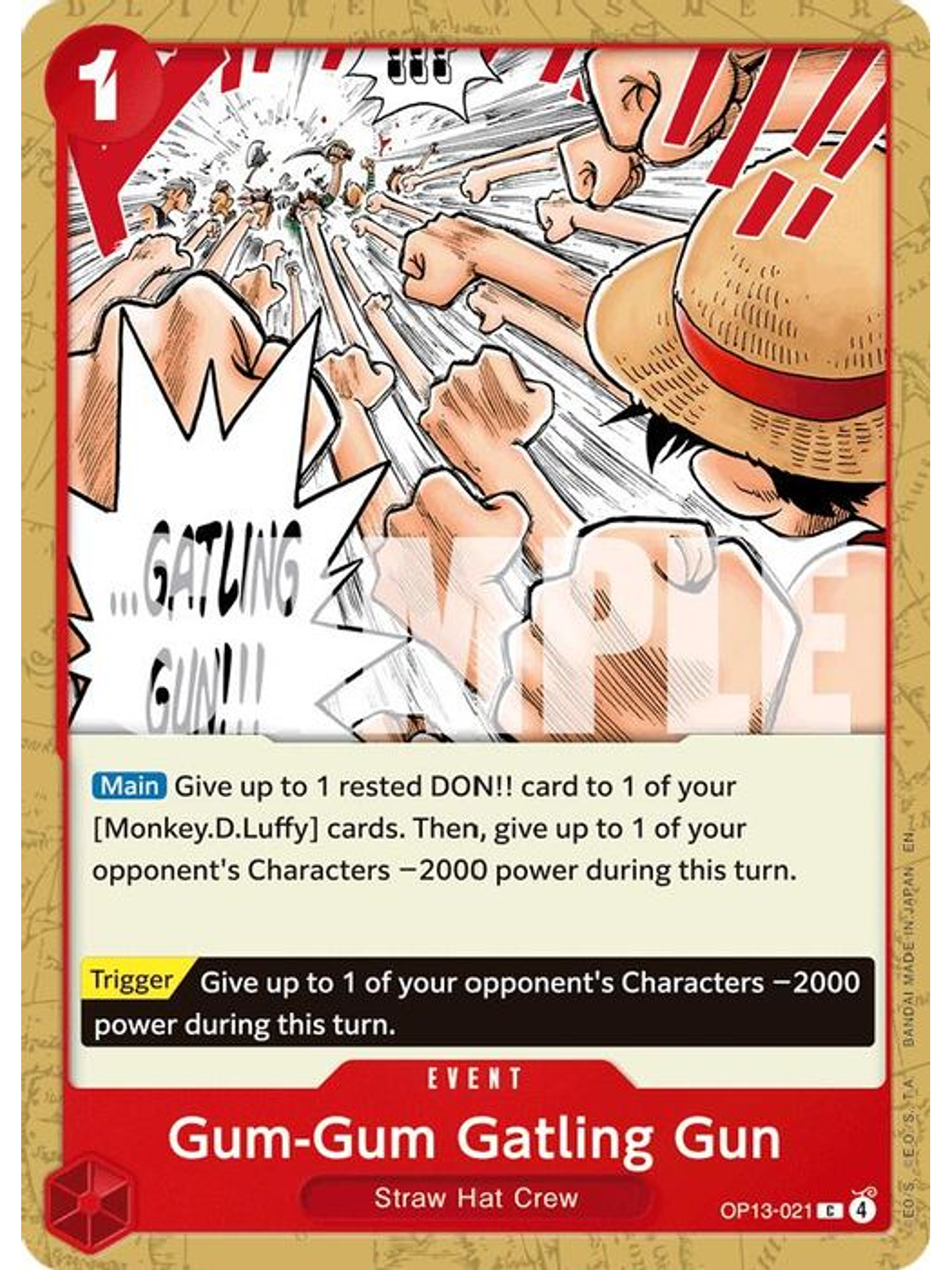 OP13-021 C Gum-Gum Gatling Gun 1