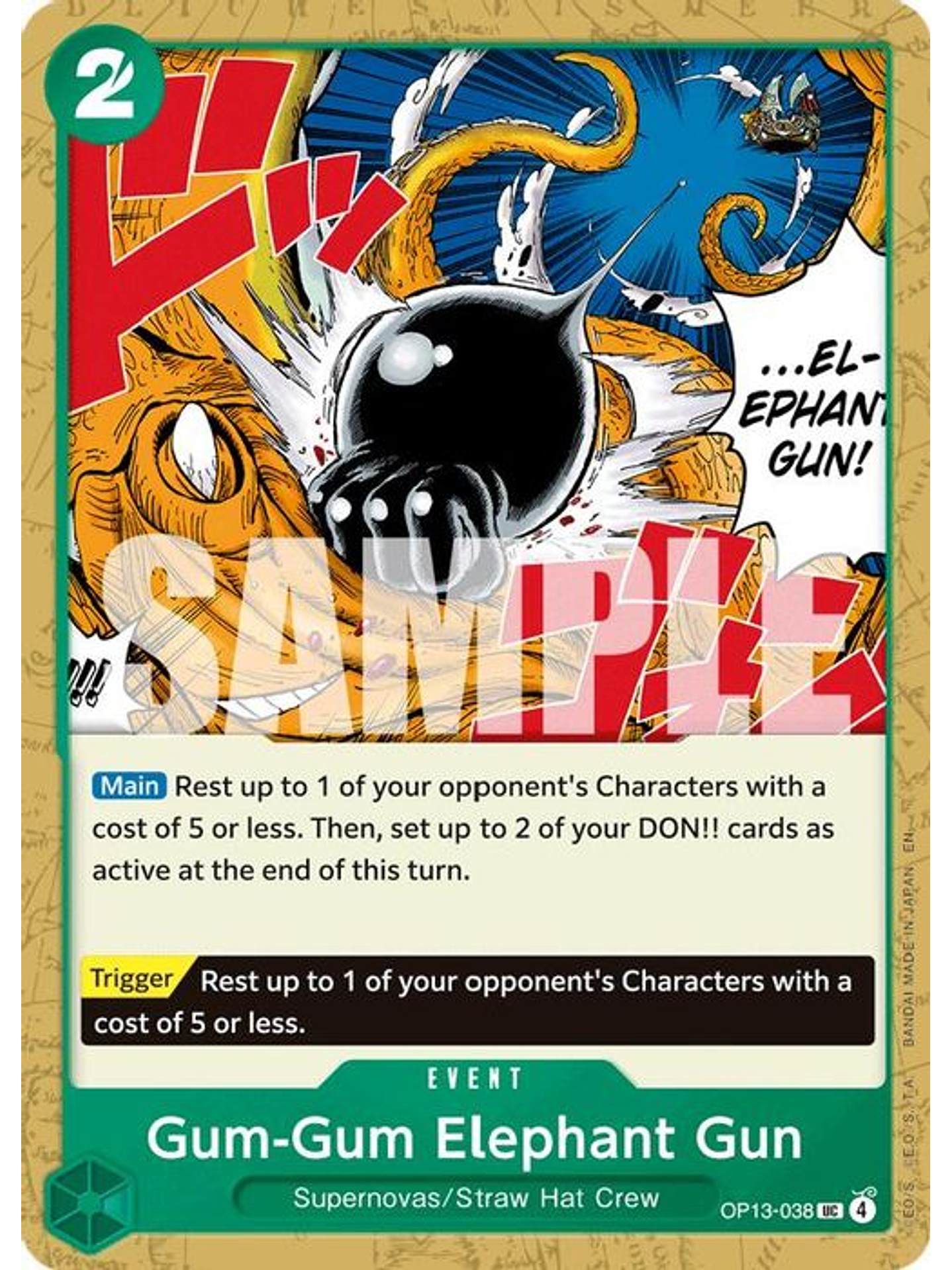 OP13-038 U Gum-Gum Elephant Gun 1