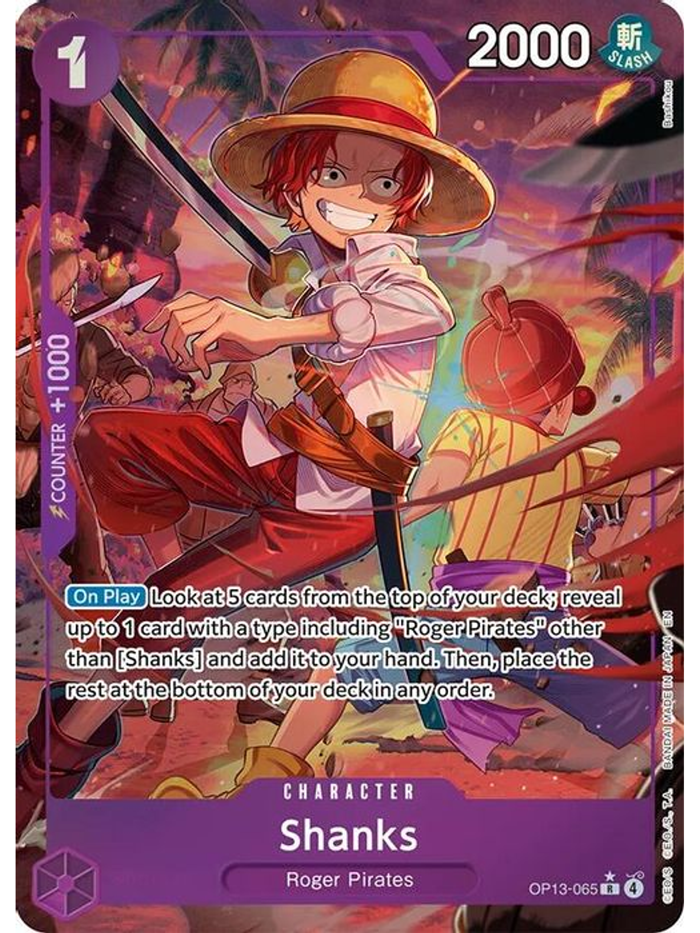 OP13-065 (Alternate Art) Shanks (065) 1