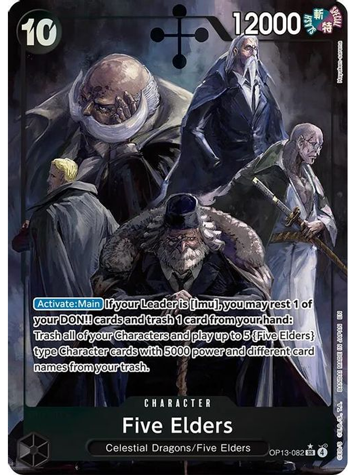 OP13-082 (Alternate Art) Five Elders 1