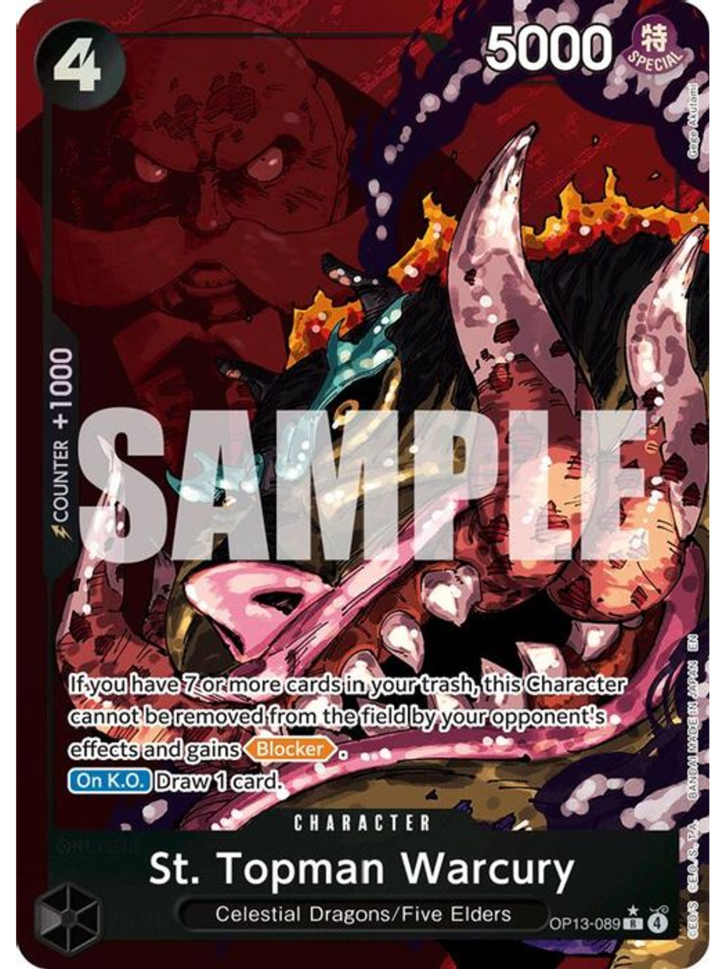 OP13-089 (Alternate Art) St. Topman Warcury 1