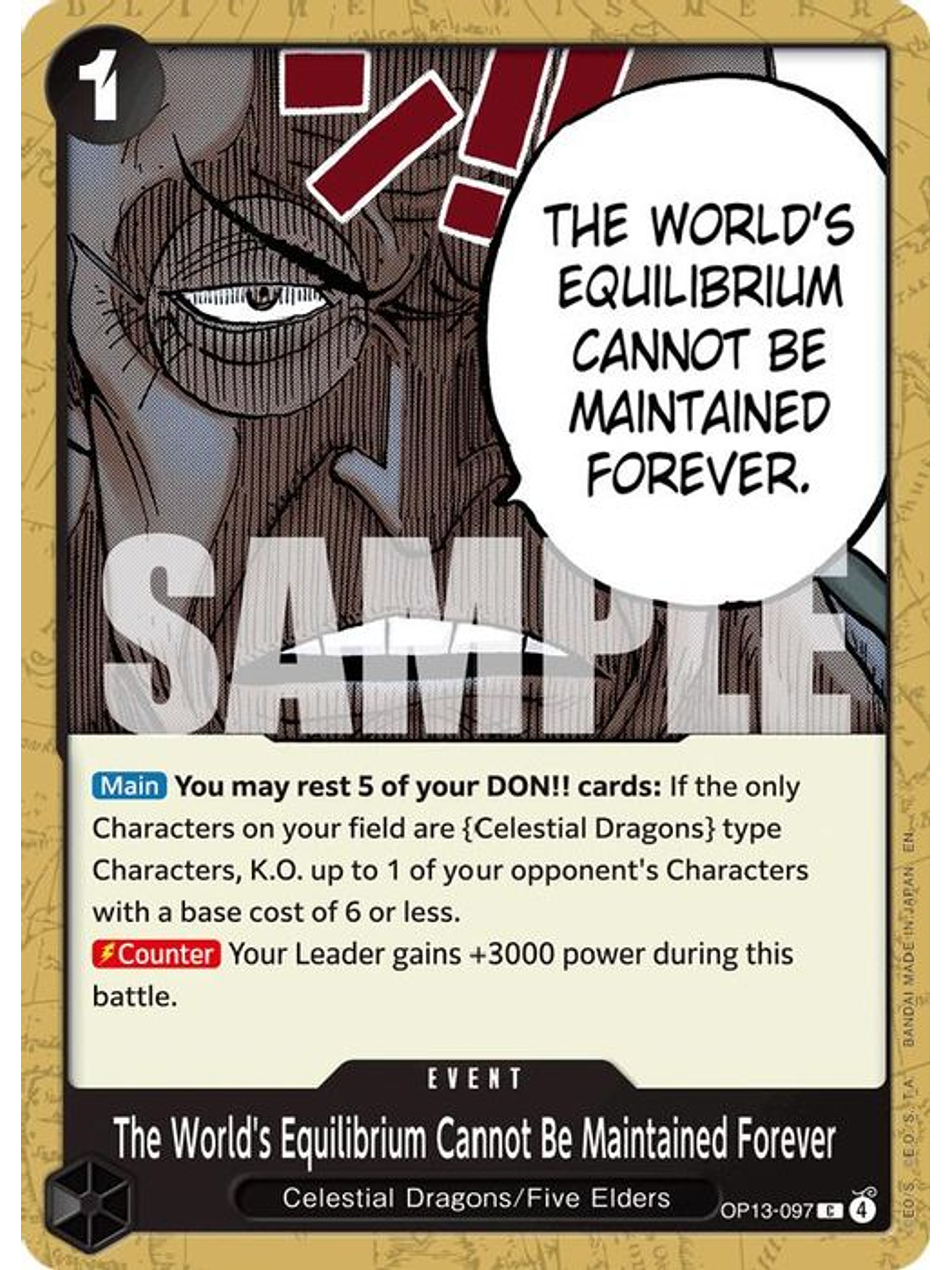 OP13-097 C The World's Equilibrium Cannot Be Maintained Forever 1