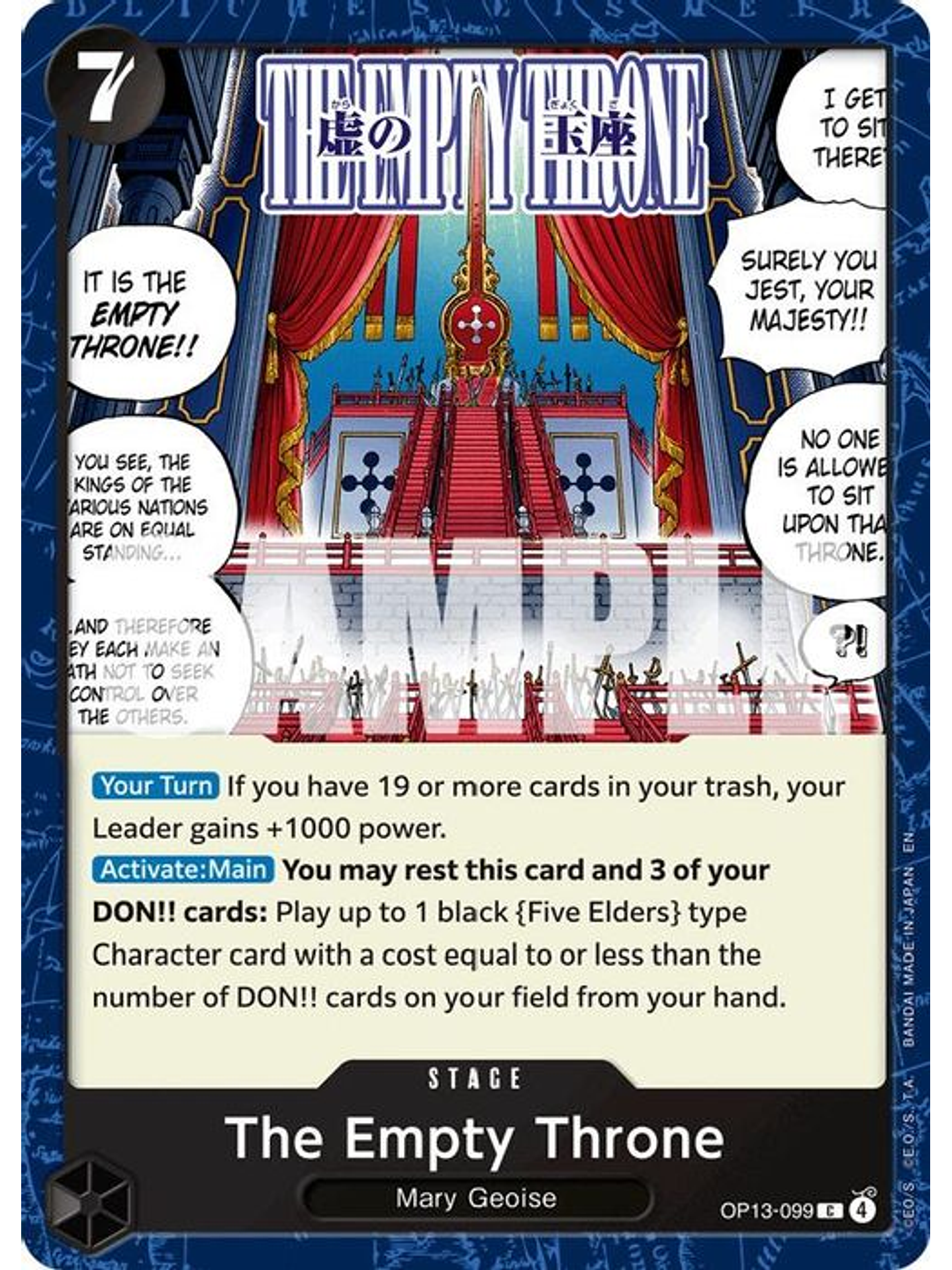 OP13-099 C The Empty Throne 1
